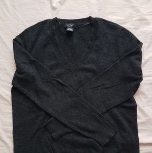 V neck Sweater, Charcol